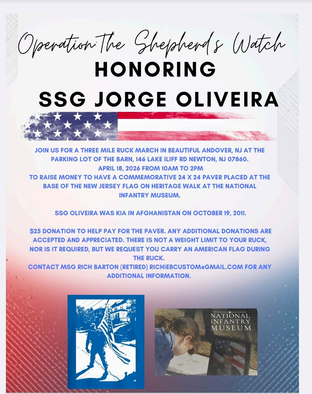 3 Mile Ruck March Honoring SSG Jorge Oliveira