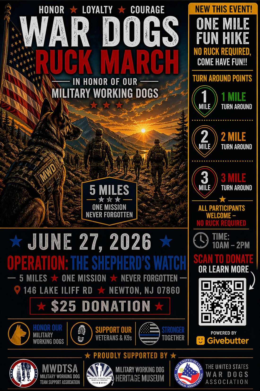 27JUN2026 OPTSW 5 MILE RUCK MARCH HONORING MILITARY WORKING DOGS!