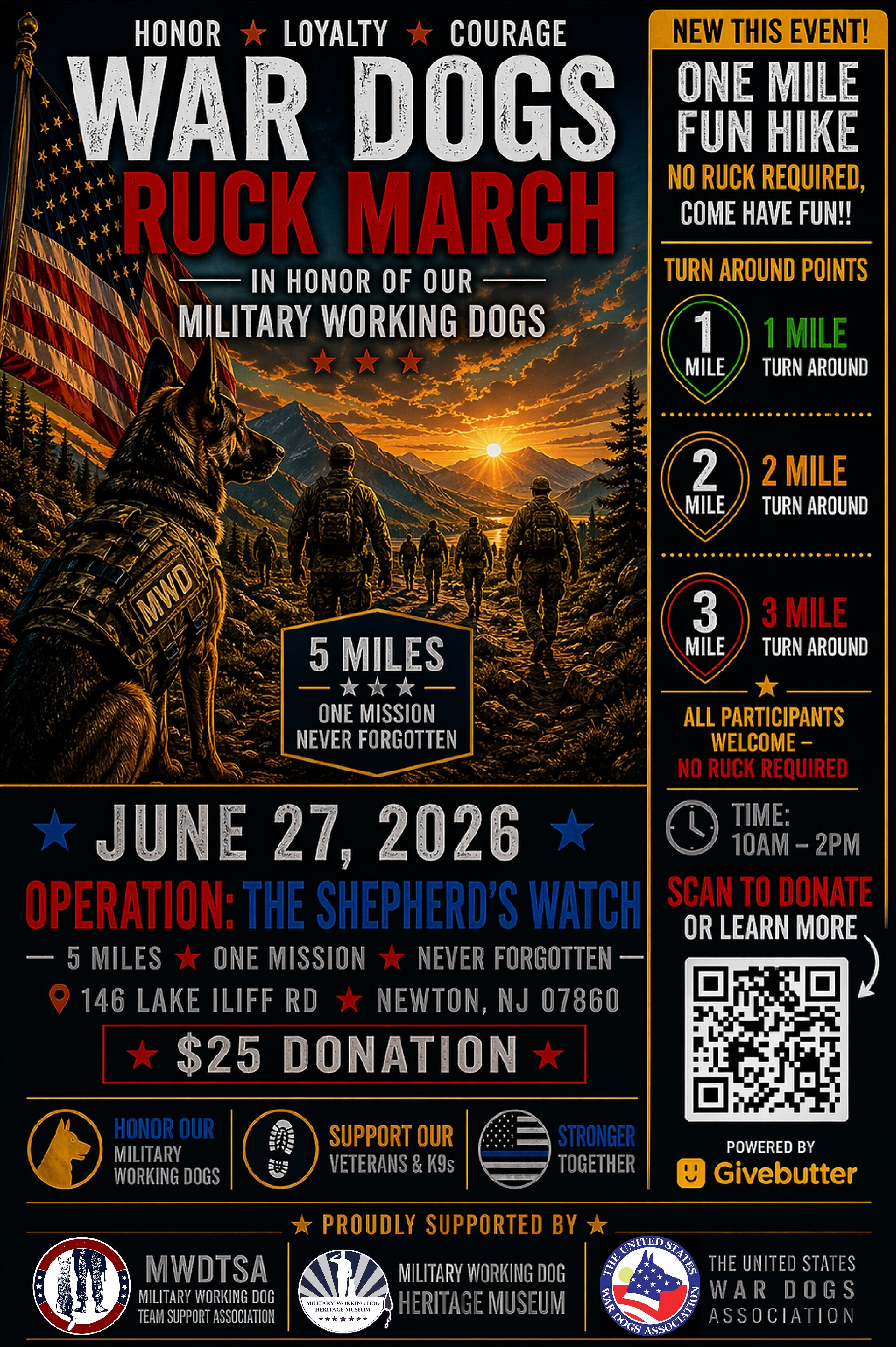 27JUN2026 OPTSW 5 MILE RUCK MARCH HONORING MILITARY WORKING DOGS!