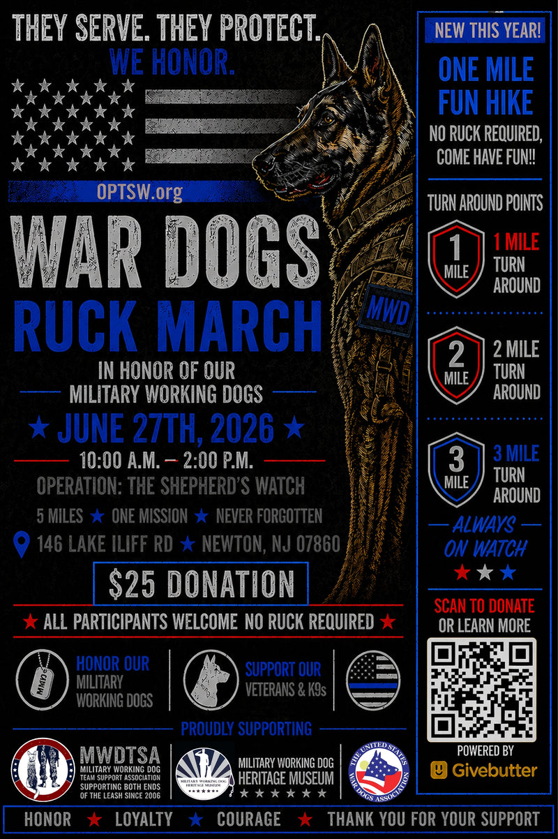 27JUN2026 OPTSW 5 MILE RUCK MARCH TO SUPPORT MILITARY WORKING DOGS